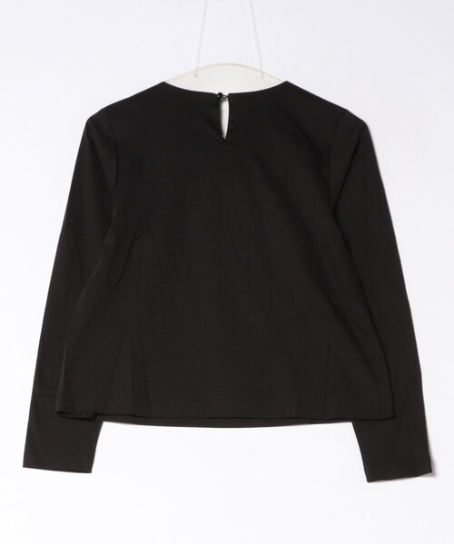 PICCIN(ピッチン)の「フロントリボンプルオーバー(Tシャツ/カットソー・レディース・オフホワイト/ブラック・M)」の6枚目の写真