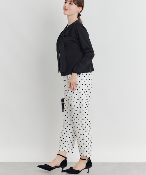 PICCIN(ピッチン)の「フロントリボンプルオーバー(Tシャツ/カットソー・レディース・オフホワイト/ブラック・M)」の9枚目の写真