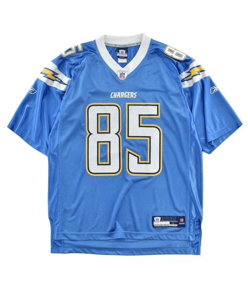 LABORATORY R(ラボラトリーアール)の「【USED】Reebok “NFL Jersey San Diego Chargers #85” ゲームシャツ(Tシャツ/カットソー・メンズ・ブルー・LARGE)」の1枚目の写真