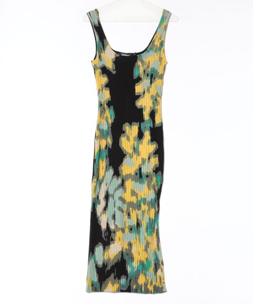 Desigual（デシグアル）の「M.C. Lacroix floral set dress with knit top / エムシーラクロワフローラルセットドレス ニットトップ付 結婚式 二次会 フォーマル（ワンピース・レディース・イエロー・S/M/L/XL/XS）」の3枚目の写真