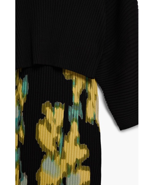 Desigual（デシグアル）の「M.C. Lacroix floral set dress with knit top / エムシーラクロワフローラルセットドレス ニットトップ付 結婚式 二次会 フォーマル（ワンピース・レディース・イエロー・S/M/L/XL/XS）」の6枚目の写真