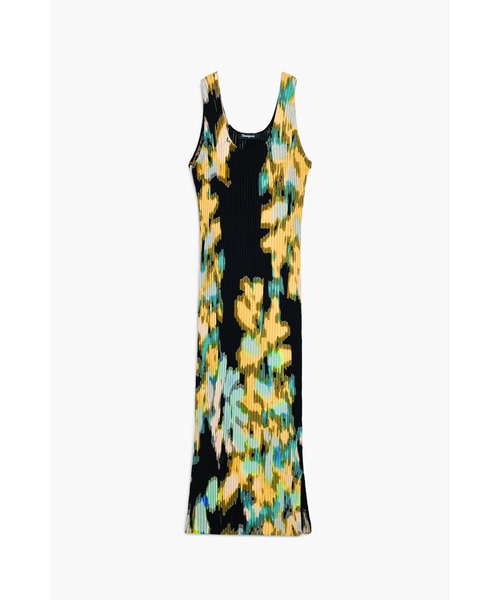 Desigual（デシグアル）の「M.C. Lacroix floral set dress with knit top / エムシーラクロワフローラルセットドレス ニットトップ付 結婚式 二次会 フォーマル（ワンピース・レディース・イエロー・S/M/L/XL/XS）」の4枚目の写真