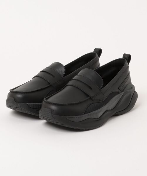 Clarks(クラークス)の「Clarks クラークス PACE LO【本革】メンズローファースニーカー スノーファー スニーファー(ペースロー) 26328704 ブラック(モカシン/デッキシューズ・メンズ・ブラック×ブラック・27.0cm/26.5cm/26.0cm/28.0cm/25.0cm/25.5cm)」の1枚目の写真