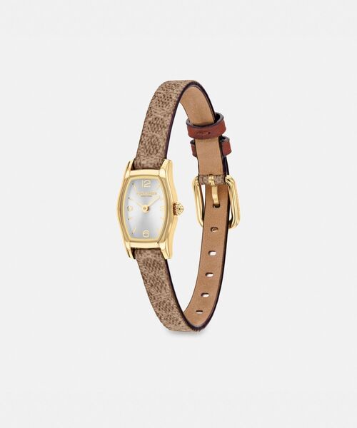 COACH（コーチ）の「グレタ ウォッチ・15.3MM X 25.6MM（アナログ腕時計・レディース・ベージュ系その他・ONE）」の2枚目の写真