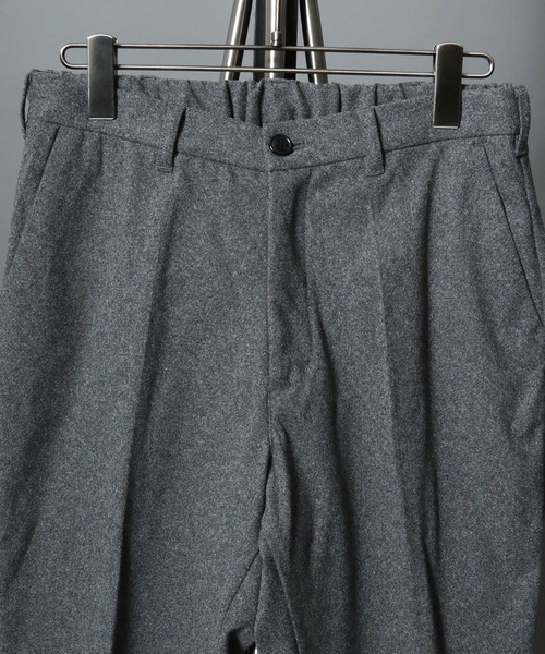 ANPAS(アンパス)の「Faux Wool Tapered Trousers / <セットアップ可>ウールライク テーパードトラウザーパンツ スーツ スラックス ボトムス メンズ オンオフ兼用 ビジネス ビジカジ 秋冬 きれいめ(スラックス・メンズ・グレー/チャコールグレー/ライトブラウン・L/LL/M/3L)」の7枚目の写真