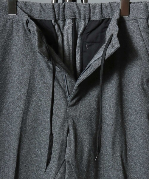 ANPAS(アンパス)の「Faux Wool Tapered Trousers / <セットアップ可>ウールライク テーパードトラウザーパンツ スーツ スラックス ボトムス メンズ オンオフ兼用 ビジネス ビジカジ 秋冬 きれいめ(スラックス・メンズ・グレー/チャコールグレー/ライトブラウン・L/LL/M/3L)」の9枚目の写真