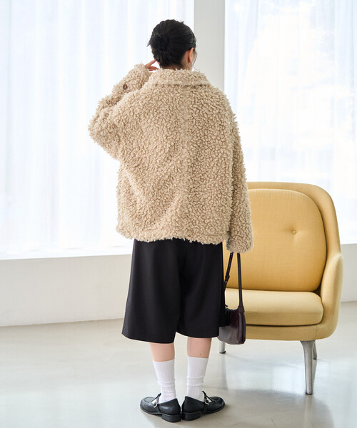 FREAK'S STORE(フリークスストア)の「限定展開 プードル ファー スタンドカラー ジャケット(その他アウター・レディース・チャコールグレー/ナチュラル/ブラウン/ブラック・フリ-)」の21枚目の写真
