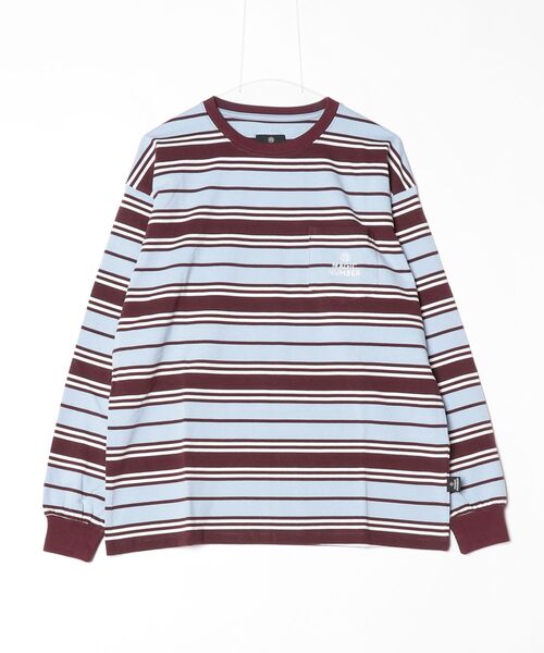 MAGIC NUMBER(マジック ナンバー)の「【MAGIC NUMBER】MULTI BORDER L/S T-SHIRT(Tシャツ/カットソー・メンズ・バーガンディー/ネイビー・LARGE/X-LARGE/MEDIUM)」の9枚目の写真