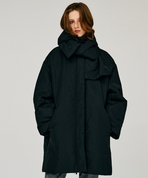 PRANK PROJECT(プランクプロジェクト)の「【2026Winter Pre-Order】パデッドスカーフミドルコート / Padded Scarf Middle Coat(その他アウター・レディース・ブラウン/ブラック・FREE)」の14枚目の写真