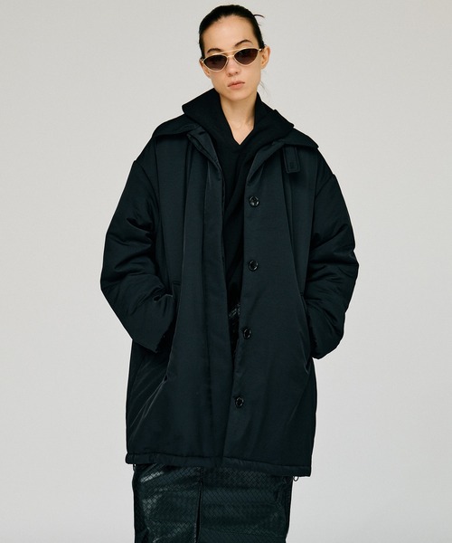 PRANK PROJECT(プランクプロジェクト)の「【2026Winter Pre-Order】パデッドスカーフミドルコート / Padded Scarf Middle Coat(その他アウター・レディース・ブラウン/ブラック・FREE)」の15枚目の写真
