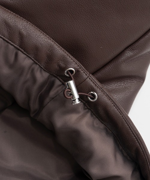 PRANK PROJECT(プランクプロジェクト)の「【2026Winter Pre-Order】パデッドスカーフミドルコート / Padded Scarf Middle Coat(その他アウター・レディース・ブラウン/ブラック・FREE)」の4枚目の写真