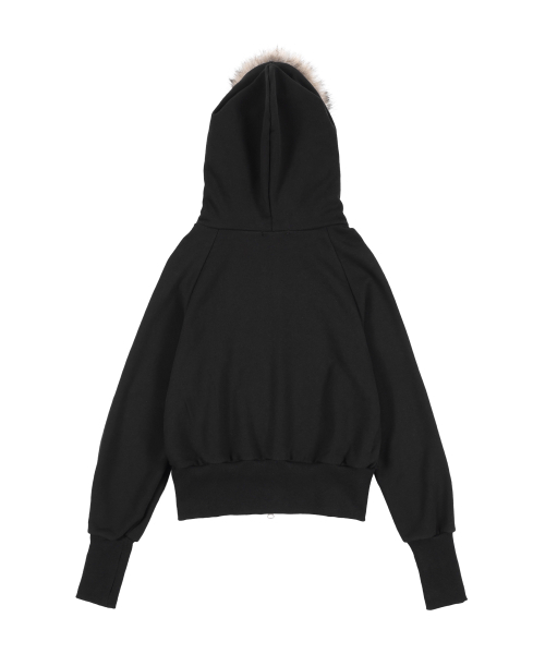 FANCY CLUB(ファンシークラブ)の「ルースリスファーフードジップアップ (ブラック) F25ZA005(パーカー・レディース・その他・ONE SIZE)」の2枚目の写真