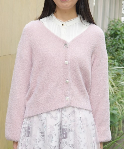 axes femme(アクシーズファム)の「花スパンコールフェザーカーデ(カーディガン/ボレロ・レディース・ピンク/ミント/キナリ・FREE)」の16枚目の写真