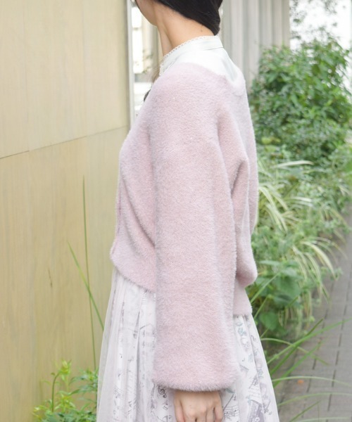 axes femme(アクシーズファム)の「花スパンコールフェザーカーデ(カーディガン/ボレロ・レディース・ピンク/ミント/キナリ・FREE)」の17枚目の写真