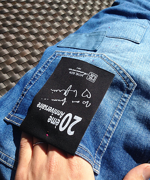 MK MICHEL KLEIN HOMME （エムケーミッシェルクランオム）の「20thアニバーサリー “デザインダメージリメイクデニム”（デニムパンツ・メンズ・インディゴブルー・LARGE/X-LARGE/MEDIUM）」の3枚目の写真