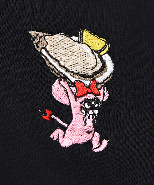 PUNYUS(プニュズ)の「ワンポイント7分T(Tシャツ/カットソー・レディース・ブラック/ブラック系その他/ホワイト/ホワイト系その他・1/4/2/3)」の6枚目の写真