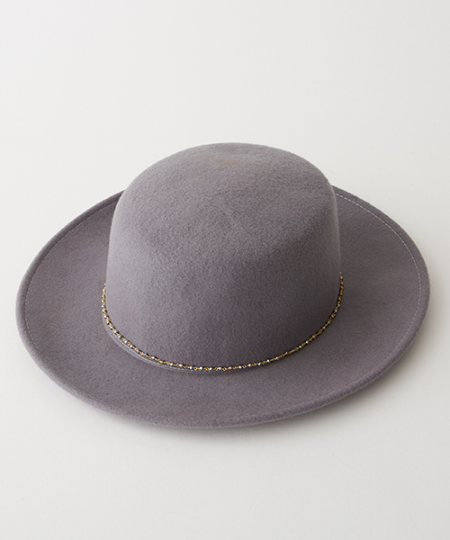 HELIOPOLE（エリオポール）の「LEONTINE VINTAGE カンカン帽（ハット・レディース・グレー/ネイビー/ブラック・SMALL）」の3枚目の写真