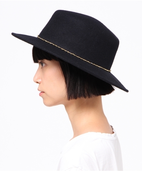 HELIOPOLE（エリオポール）の「LEONTINE VINTAGE カンカン帽（ハット・レディース・グレー/ネイビー/ブラック・SMALL）」の4枚目の写真