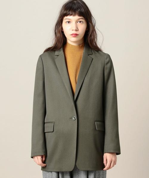 BEAUTY&YOUTH UNITED ARROWS（ビューティーアンドユースユナイテッドアローズ）の「BY カルゼロングジャケット◆（テーラードジャケット・レディース・ブラック/オリーブ・SMALL/MEDIUM）」の14枚目の写真