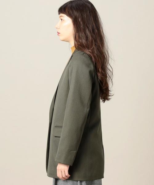 BEAUTY&YOUTH UNITED ARROWS（ビューティーアンドユースユナイテッドアローズ）の「BY カルゼロングジャケット◆（テーラードジャケット・レディース・ブラック/オリーブ・SMALL/MEDIUM）」の15枚目の写真