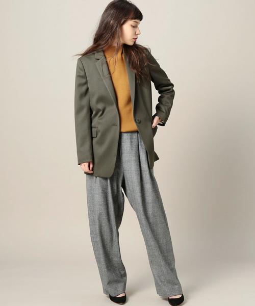 BEAUTY&YOUTH UNITED ARROWS（ビューティーアンドユースユナイテッドアローズ）の「BY カルゼロングジャケット◆（テーラードジャケット・レディース・ブラック/オリーブ・SMALL/MEDIUM）」の7枚目の写真