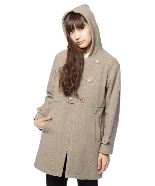 BEAMS BOY(ビームスボーイ)の「BEAMS BOY / ウールフードジップ(その他アウター・レディース・カーキ/ネイビー・ONE SIZE)」の3枚目の写真