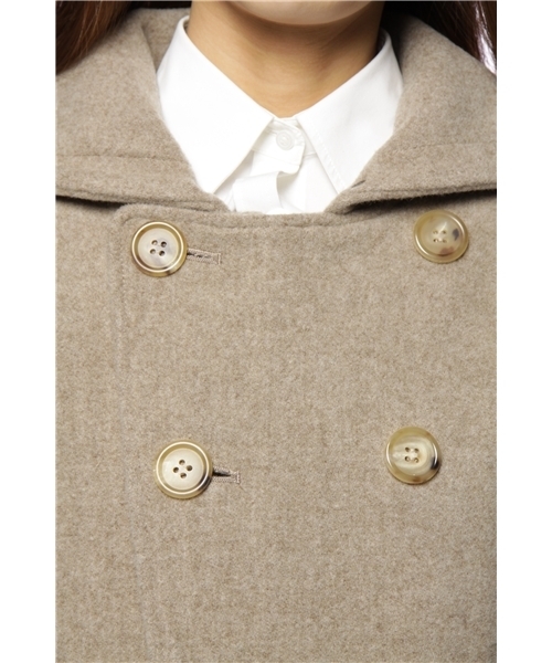 BEAMS BOY(ビームスボーイ)の「BEAMS BOY / ウールフードジップ(その他アウター・レディース・カーキ/ネイビー・ONE SIZE)」の5枚目の写真