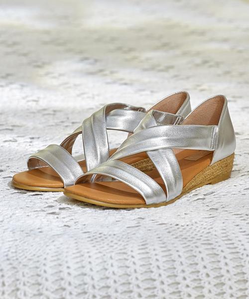 green label relaxing（グリーンレーベルリラクシング）の「◆PINAZ クロスウェッジ RF サンダル ◆（サンダル・レディース・ブラック/ライトグレー/ベージュ/イエロー/ライトピンク/レッド/シルバー・37/35/36/38）」の7枚目の写真