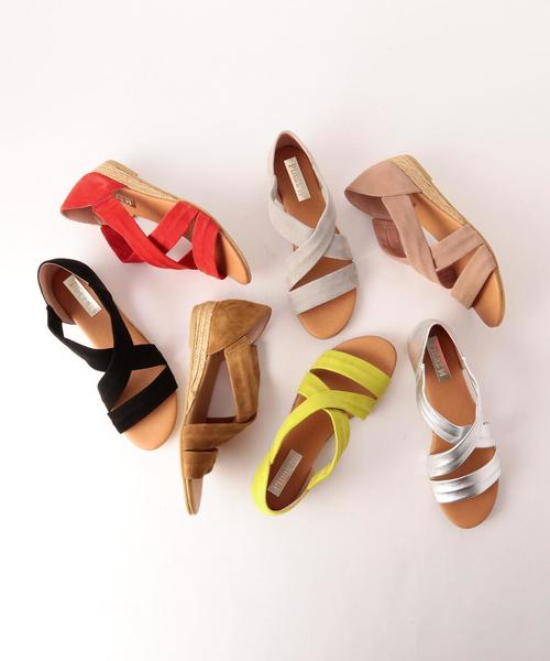 green label relaxing（グリーンレーベルリラクシング）の「◆PINAZ クロスウェッジ RF サンダル ◆（サンダル・レディース・ブラック/ライトグレー/ベージュ/イエロー/ライトピンク/レッド/シルバー・37/35/36/38）」の22枚目の写真