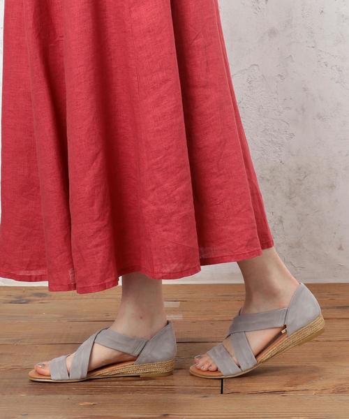 green label relaxing（グリーンレーベルリラクシング）の「◆PINAZ クロスウェッジ RF サンダル ◆（サンダル・レディース・ブラック/ライトグレー/ベージュ/イエロー/ライトピンク/レッド/シルバー・37/35/36/38）」の13枚目の写真