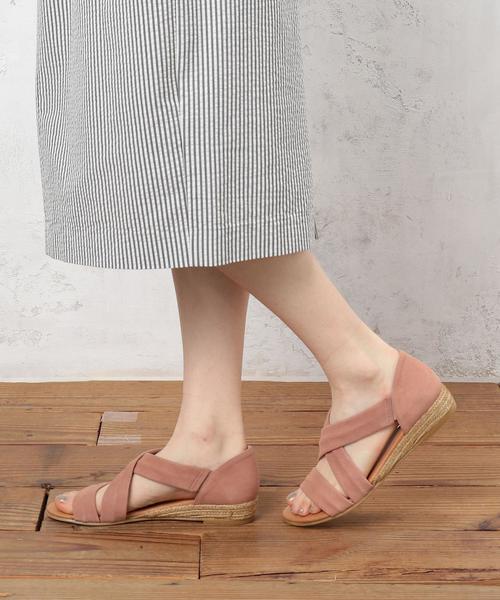 green label relaxing（グリーンレーベルリラクシング）の「◆PINAZ クロスウェッジ RF サンダル ◆（サンダル・レディース・ブラック/ライトグレー/ベージュ/イエロー/ライトピンク/レッド/シルバー・37/35/36/38）」の15枚目の写真