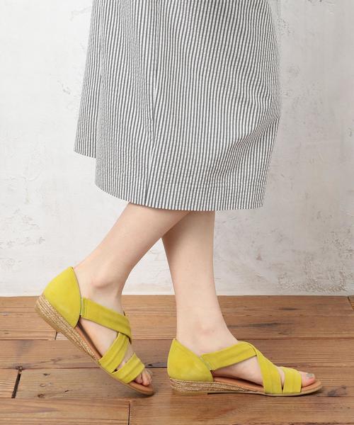 green label relaxing（グリーンレーベルリラクシング）の「◆PINAZ クロスウェッジ RF サンダル ◆（サンダル・レディース・ブラック/ライトグレー/ベージュ/イエロー/ライトピンク/レッド/シルバー・37/35/36/38）」の16枚目の写真