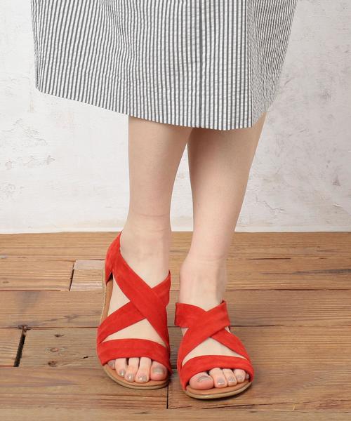 green label relaxing（グリーンレーベルリラクシング）の「◆PINAZ クロスウェッジ RF サンダル ◆（サンダル・レディース・ブラック/ライトグレー/ベージュ/イエロー/ライトピンク/レッド/シルバー・37/35/36/38）」の8枚目の写真