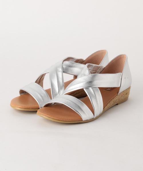 green label relaxing（グリーンレーベルリラクシング）の「◆PINAZ クロスウェッジ RF サンダル ◆（サンダル・レディース・ブラック/ライトグレー/ベージュ/イエロー/ライトピンク/レッド/シルバー・37/35/36/38）」の9枚目の写真