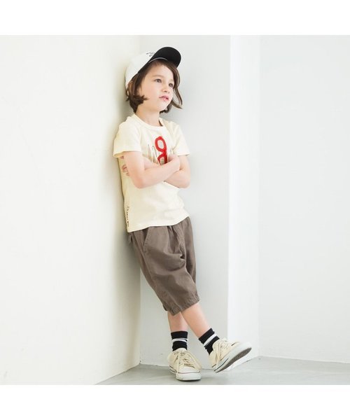 apres les cours（アプレレクール）の「メガネトロンプルイユ半袖Ｔシャツ（Tシャツ/カットソー・キッズ・レッド/グレー/サックスブルー・140/100/120/90/130/80/110）」の5枚目の写真