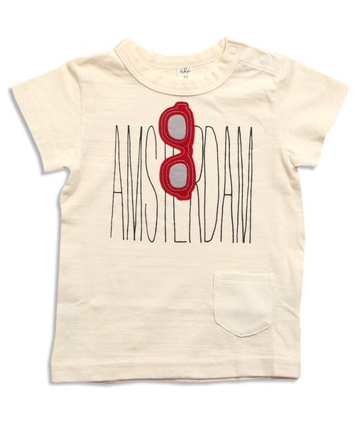 apres les cours（アプレレクール）の「メガネトロンプルイユ半袖Ｔシャツ（Tシャツ/カットソー・キッズ・レッド/グレー/サックスブルー・140/100/120/90/130/80/110）」の12枚目の写真