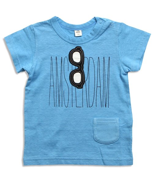 apres les cours（アプレレクール）の「メガネトロンプルイユ半袖Ｔシャツ（Tシャツ/カットソー・キッズ・レッド/グレー/サックスブルー・140/100/120/90/130/80/110）」の13枚目の写真