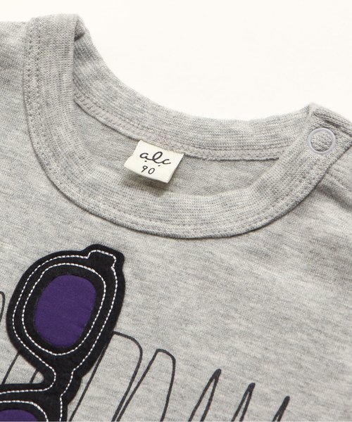 apres les cours（アプレレクール）の「メガネトロンプルイユ半袖Ｔシャツ（Tシャツ/カットソー・キッズ・レッド/グレー/サックスブルー・140/100/120/90/130/80/110）」の17枚目の写真