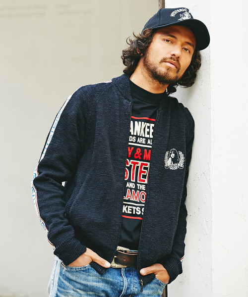 HYSTERIC GLAMOUR(ヒステリックグラマー)の「HYS LAURELE刺繍 BZ(ブルゾン・メンズ・ホワイト/トップグレー/ブラック・SMALL/MEDIUM/LARGE)」の3枚目の写真