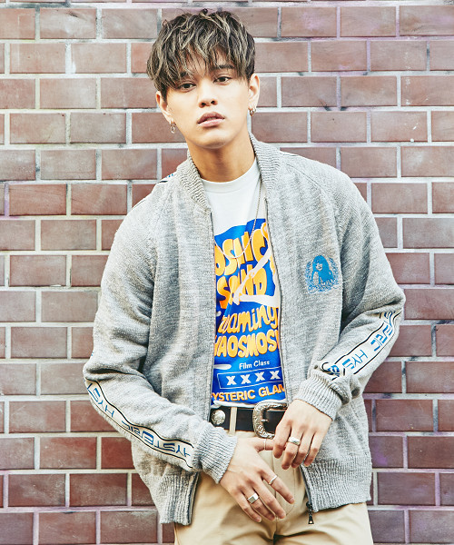 HYSTERIC GLAMOUR(ヒステリックグラマー)の「HYS LAURELE刺繍 BZ(ブルゾン・メンズ・ホワイト/トップグレー/ブラック・SMALL/MEDIUM/LARGE)」の1枚目の写真