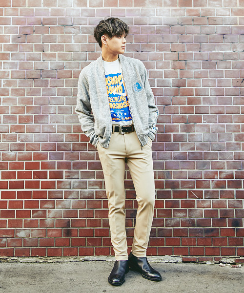 HYSTERIC GLAMOUR(ヒステリックグラマー)の「HYS LAURELE刺繍 BZ(ブルゾン・メンズ・ホワイト/トップグレー/ブラック・SMALL/MEDIUM/LARGE)」の5枚目の写真