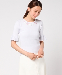 LODISPOTTO | フルール刺繍リブニット(ニット/セーター)