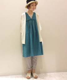 LBC | ノースリVネックワンピース          (ワンピース)