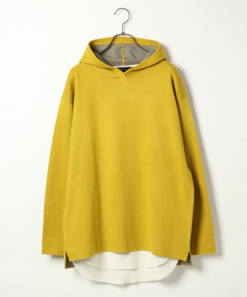 RAGEBLUE（レイジブルー）の「セッケツニットプルオーバーパーカ/764060（ニット/セーター・メンズ・ネイビー/ホワイト/イエロー・SMALL/LARGE/MEDIUM）」の3枚目の写真