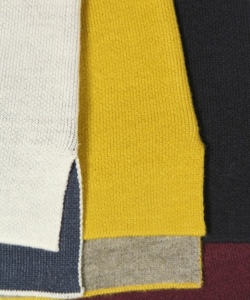 RAGEBLUE（レイジブルー）の「セッケツニットプルオーバーパーカ/764060（ニット/セーター・メンズ・ネイビー/ホワイト/イエロー・SMALL/LARGE/MEDIUM）」の8枚目の写真