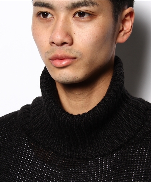 Lui's（ルイス）の「衿ﾄﾞﾚｰﾌﾟﾆｯﾄ（ニット/セーター・メンズ・ブラック/グレー/パープル/ピンク/モカ・SMALL/MEDIUM）」の8枚目の写真