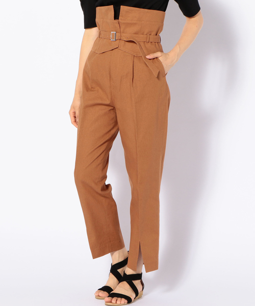 Khaju(カージュ)の「Khaju:2WAYベルトパンツ(その他パンツ・レディース・キャメル/ブラウン・27/26)」の3枚目の写真
