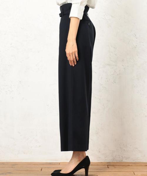 green label relaxing（グリーンレーベルリラクシング）の「■■■KC T/R ハイウエスト ベルト ワイドパンツ ◆（その他パンツ・レディース・ベージュ/オリーブ/ネイビー・36/38）」の6枚目の写真