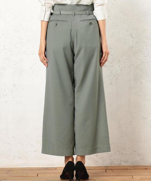 green label relaxing（グリーンレーベルリラクシング）の「■■■KC T/R ハイウエスト ベルト ワイドパンツ ◆（その他パンツ・レディース・ベージュ/ネイビー/オリーブ・38/36）」の13枚目の写真