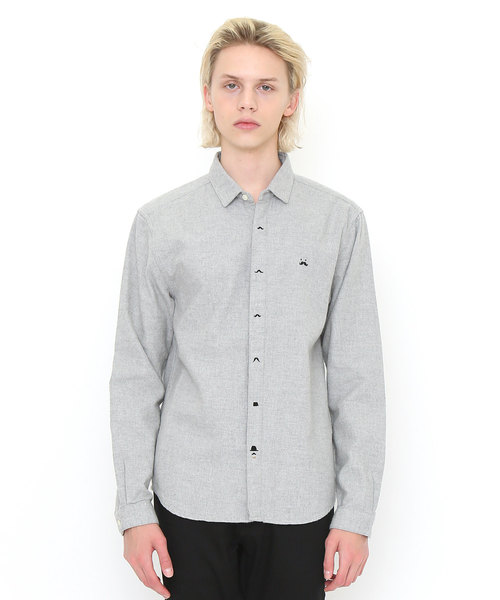 Graniph デザイン ティーシャツ ストア グラニフ の フロントデザインネルシャツ マスタッシュジェントルマン シャツ ブラウス Wear